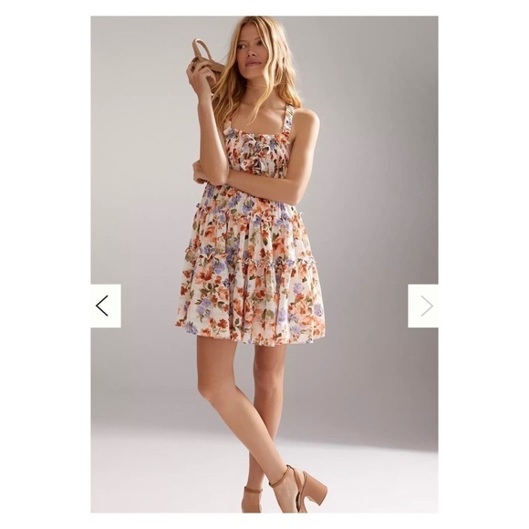 En Saison x Anthropologie Floral Bow Front Tiered Mini Dress NWT Women’s XS - Picture 10 of 14